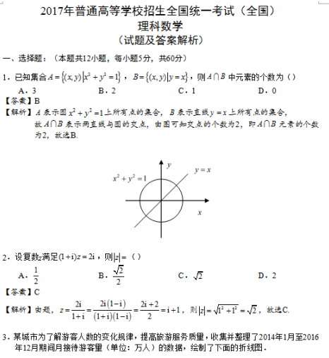 17年高考理科数学全国卷3真题及答案解析 Word版 绿色文库网